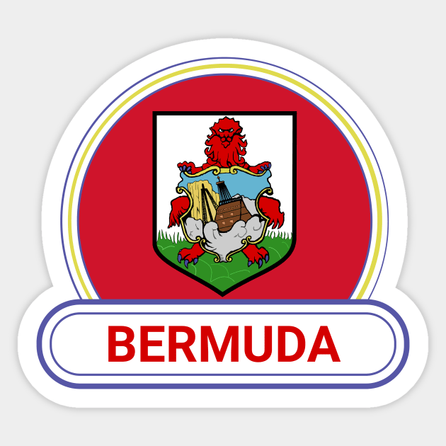 Bermuda Country Badge - Bermuda Flag Sticker by Yesteeyear